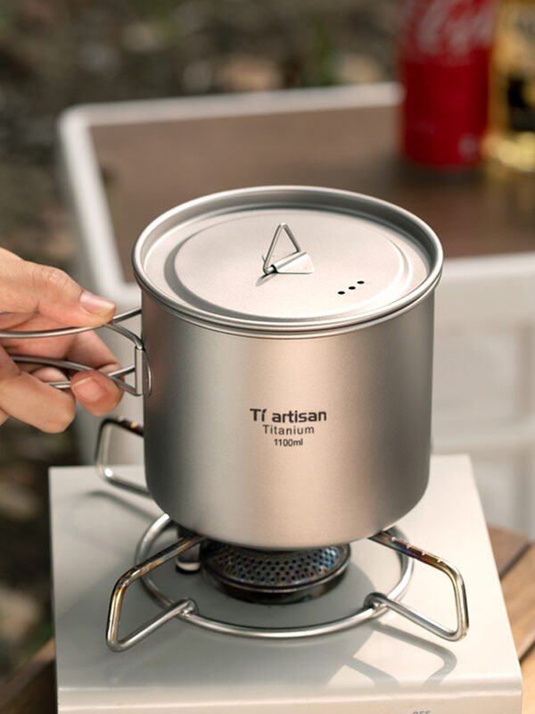 TI ARTISAN,Outdoor pure titanium single pot, 900ML&1100ML&1600ML - Image 4