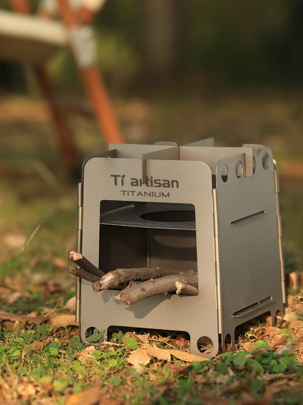 TI ARTISAN,Outdoor pure titanium wood stove, camping heating stove - Image 5