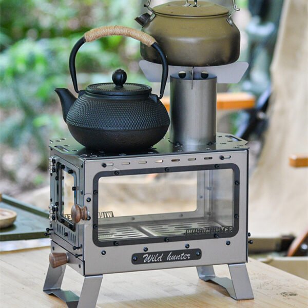 Outdoor mini pure titanium wood stove, camping stove - Image 5