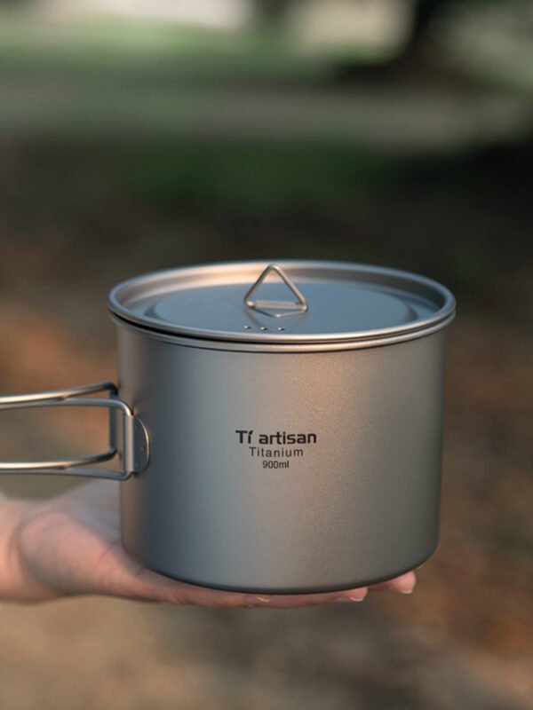 TI ARTISAN,Outdoor pure titanium single pot, 900ML&1100ML&1600ML - Image 3