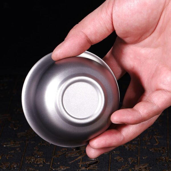 TI ARTISAN,Outdoor pure titanium tea bowl, 140ML - Image 5