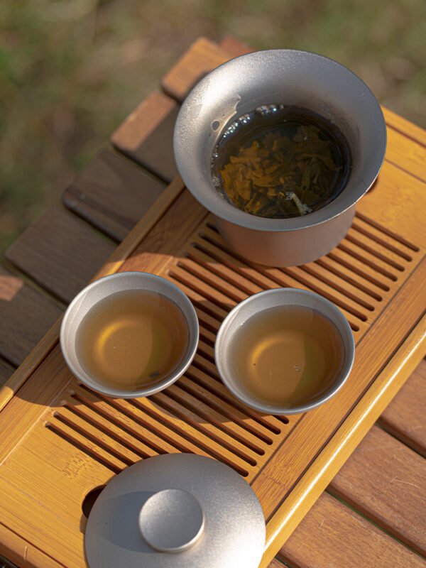 TI ARTISAN,Outdoor pure titanium double-layer covered bowl, 150ML&35ML - Image 4