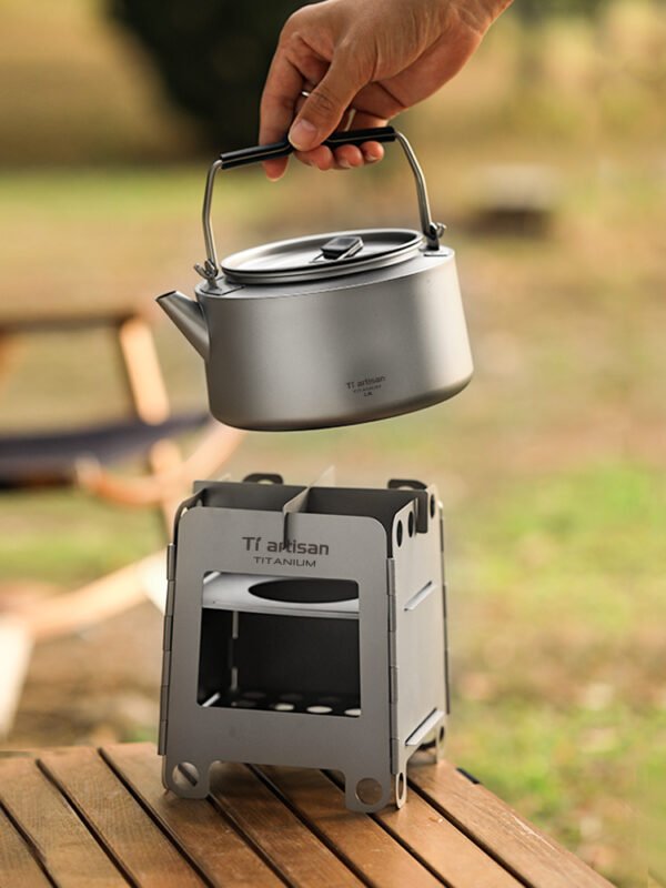 TI ARTISAN,Outdoor pure titanium wood stove, camping heating stove - Image 3