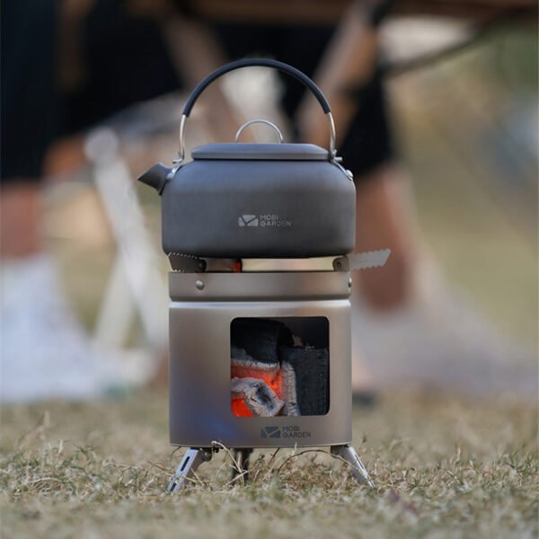Outdoor pure titanium wood stove, camping stove - Image 3