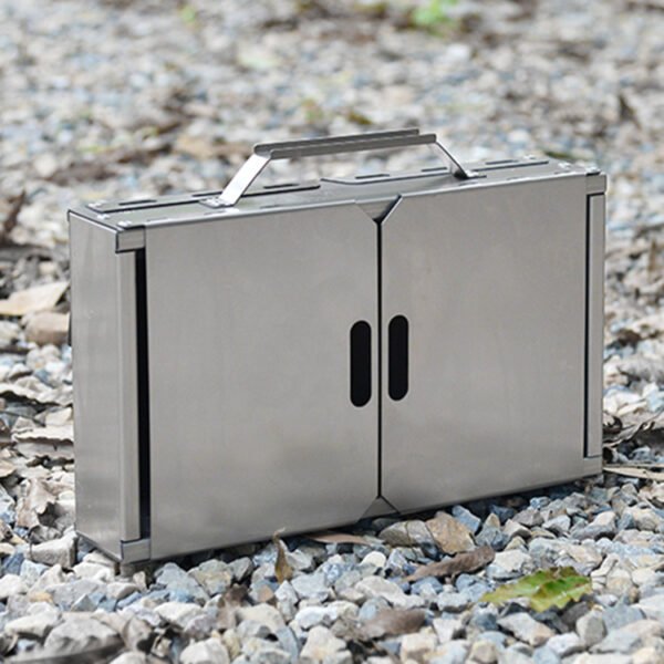 Outdoor pure titanium grill, camping portable folding grill - Image 4
